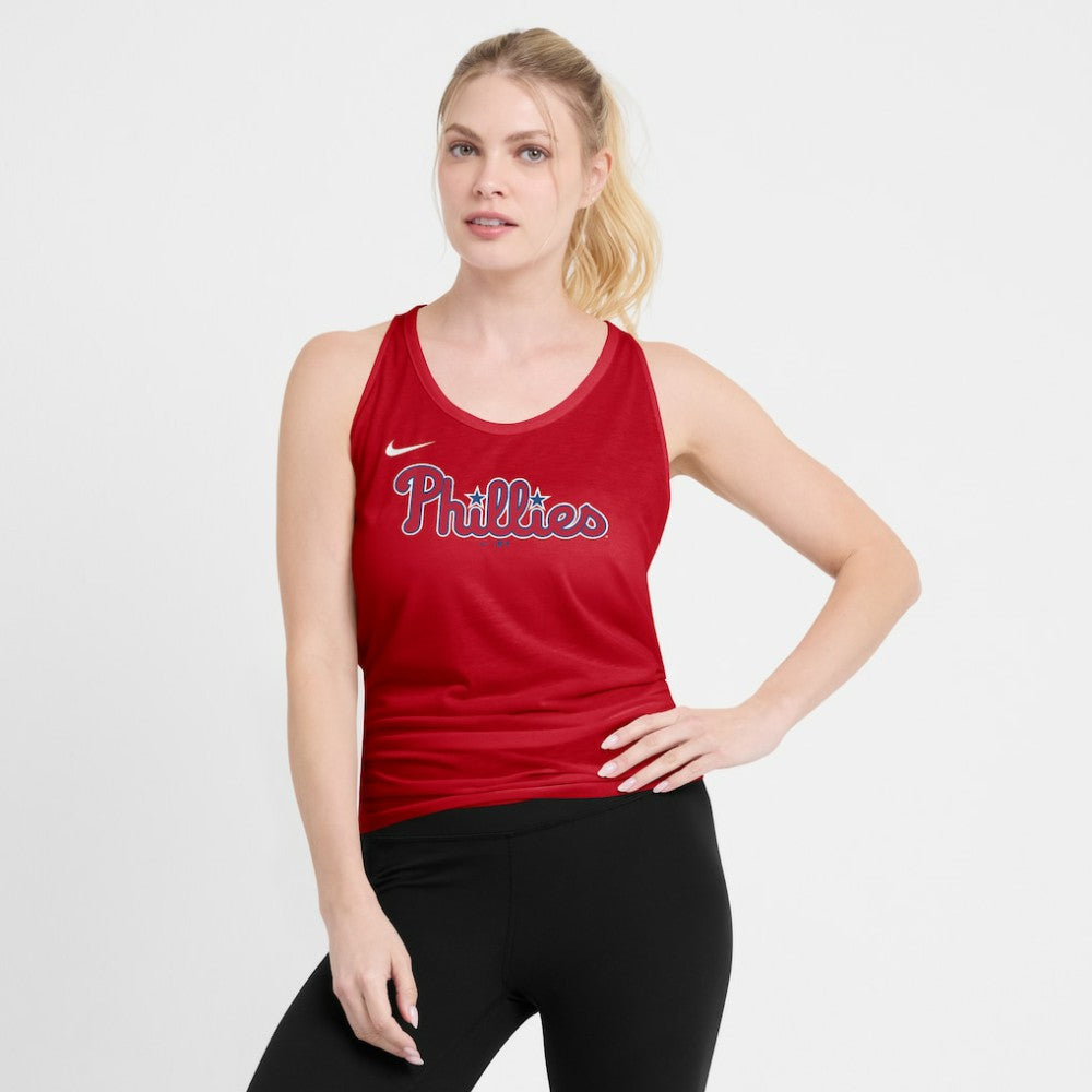 Philadelphia Phillies Nike Open-Back Crisscross Dri-FIT Tank Top - MLB Tanks