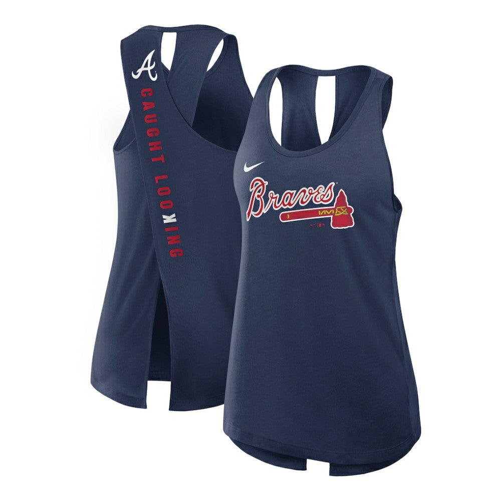 Atlanta Braves Nike Open-Back Crisscross Dri-FIT Tank Top - MLB Tanks