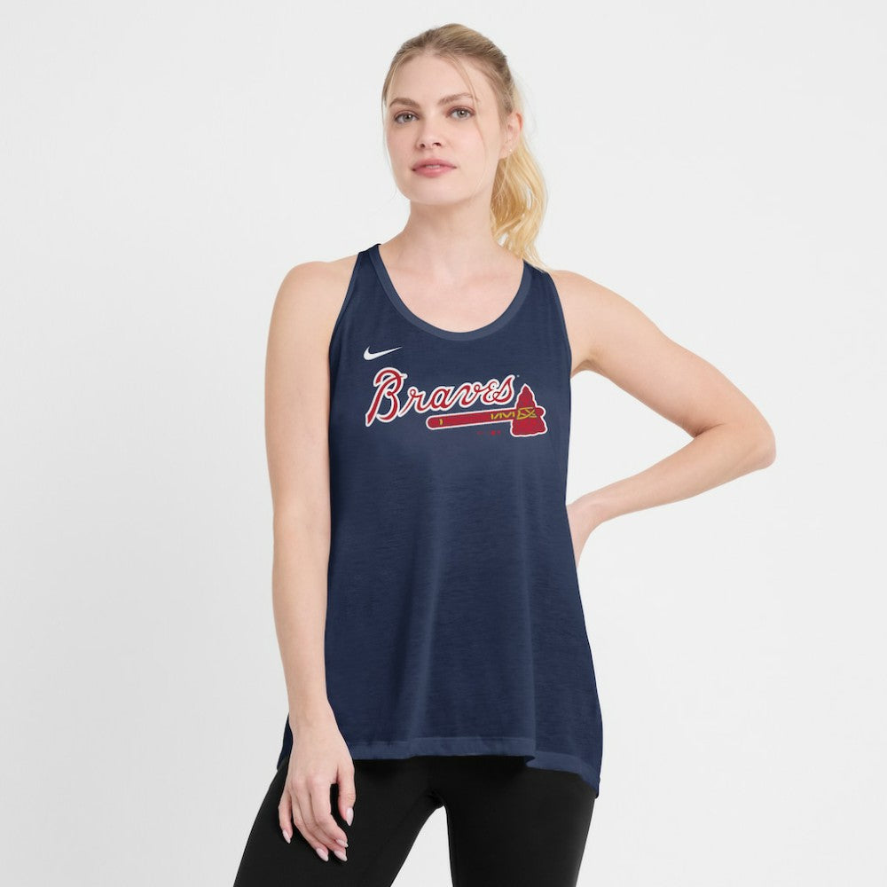 Atlanta Braves Nike Open-Back Crisscross Dri-FIT Tank Top - MLB Tanks