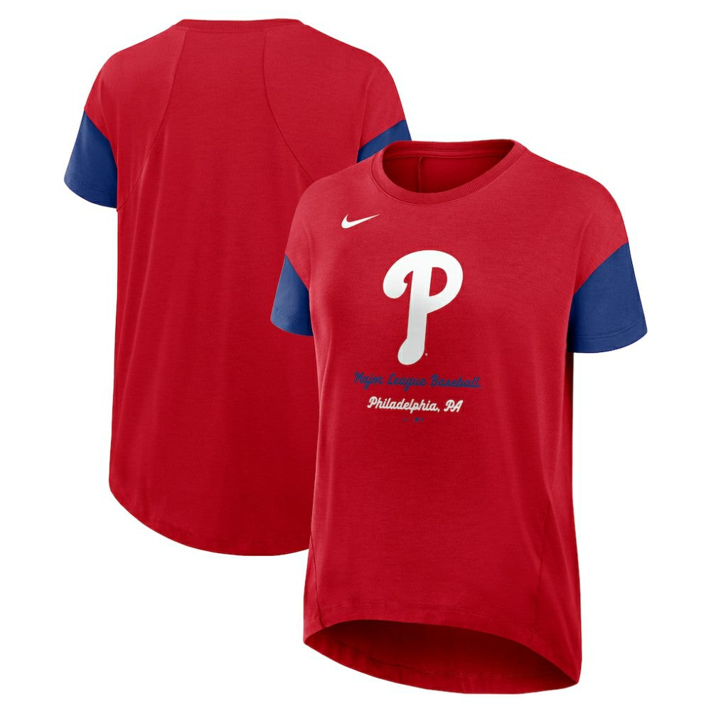 Philadelphia Phillies Nike Women's Flowy Fashion Tri-Blend Dri-FIT T-Shirt - MLB T-shirts