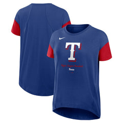 Texas Rangers Nike Women's Flowy Fashion Tri-Blend Dri-FIT T-Shirt - MLB T-shirts
