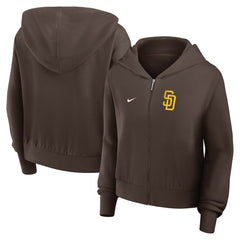 San Diego Padres Nike Women's Cropped Chill Full-Zip Hoodie - MLB Hoodies