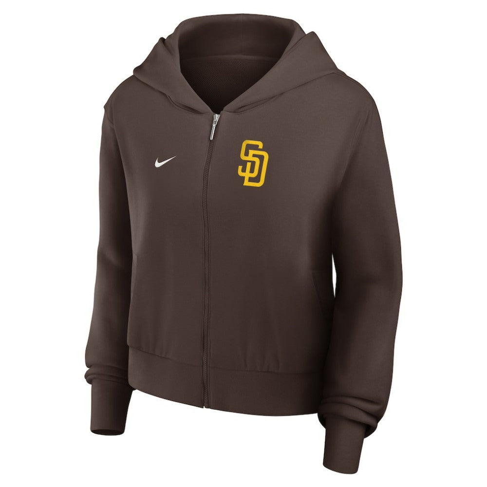 San Diego Padres Nike Women's Cropped Chill Full-Zip Hoodie - MLB Hoodies