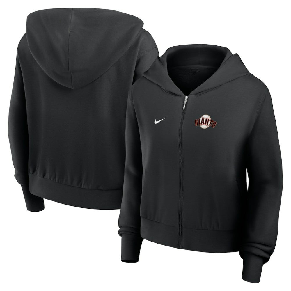 San Francisco Giants Nike Women's Cropped Chill Full-Zip Hoodie - MLB Hoodies