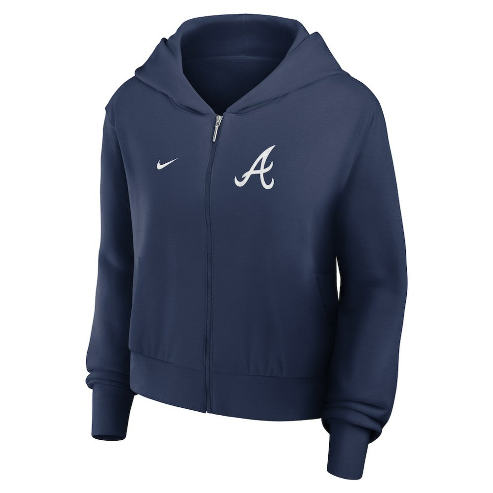 Atlanta Braves Nike Women's Cropped Chill Full-Zip Hoodie - MLB Hoodies
