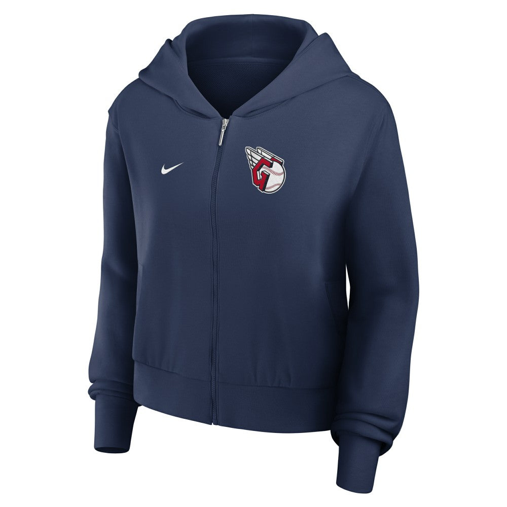Cleveland Guardians Nike Women's Cropped Chill Full-Zip Hoodie - MLB Hoodies