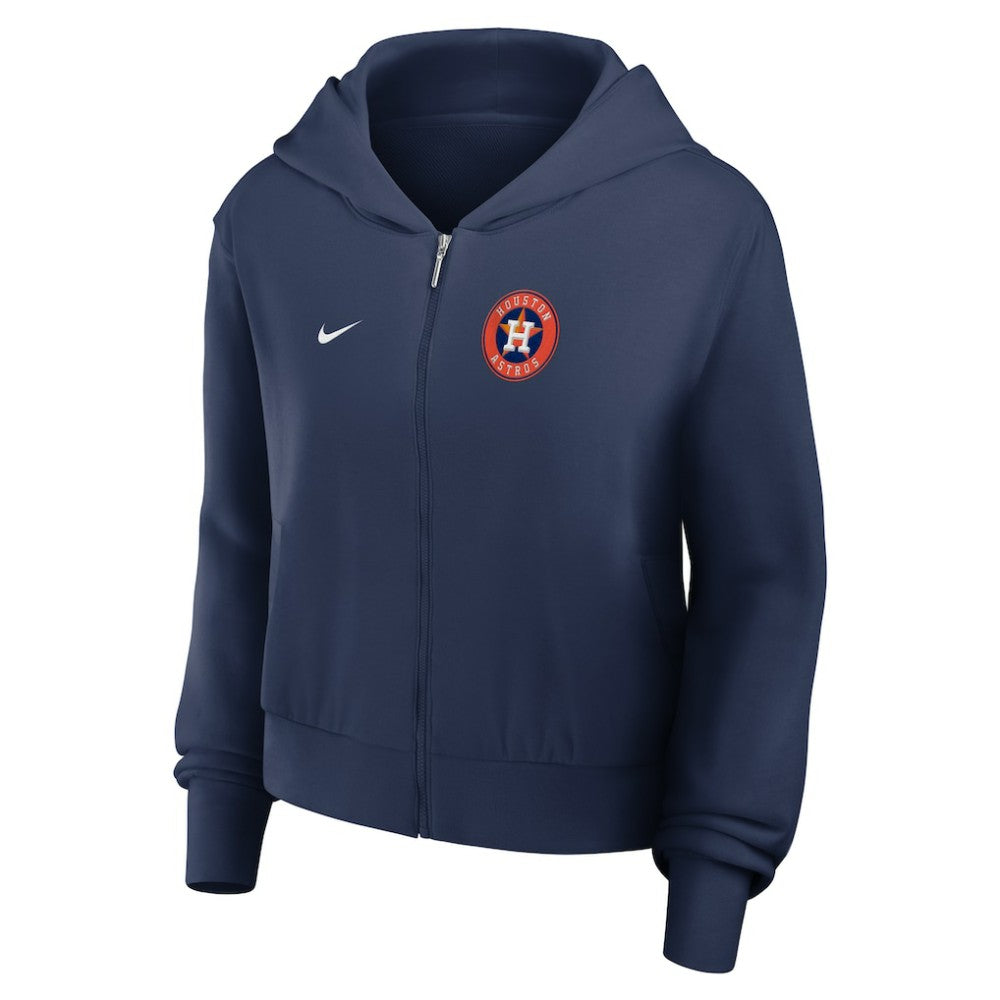 Houston Astros Nike Women's Cropped Chill Full-Zip Hoodie - MLB Hoodies