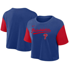 Philadelphia Phillies Nike Women's Script Dri-FIT Cropped T-Shirt - MLB T-shirts