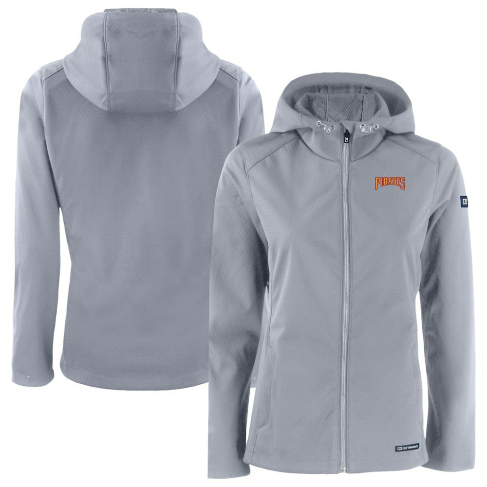 Pittsburgh Pirates Cutter & Buck Women's Evoke Eco Softshell Recycled Full-Zip Jacket - MLB Jackets