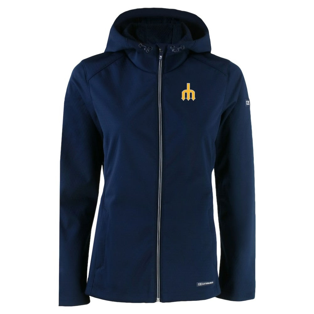 Seattle Mariners Cutter & Buck Women's Evoke Eco Softshell Recycled Full-Zip Jacket - MLB Jackets