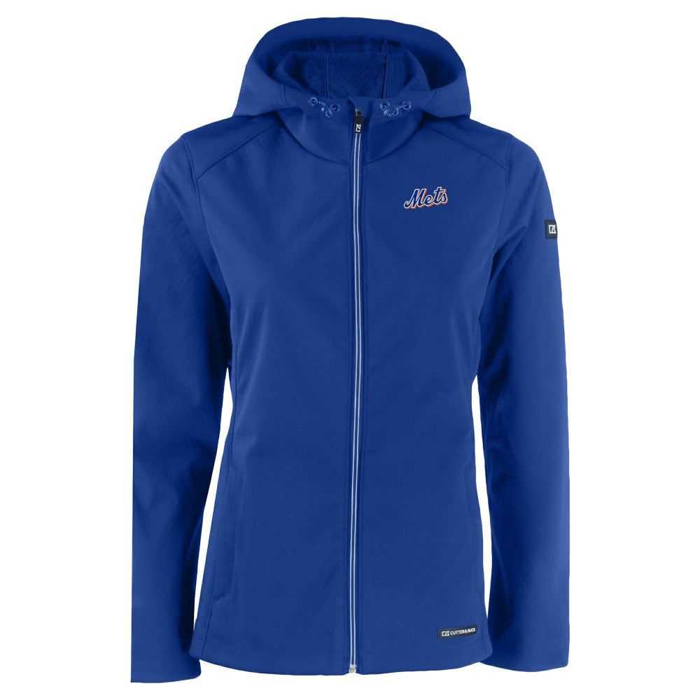 New York Mets Cutter & Buck Women's Evoke Eco Softshell Recycled Full-Zip Jacket - MLB Jackets