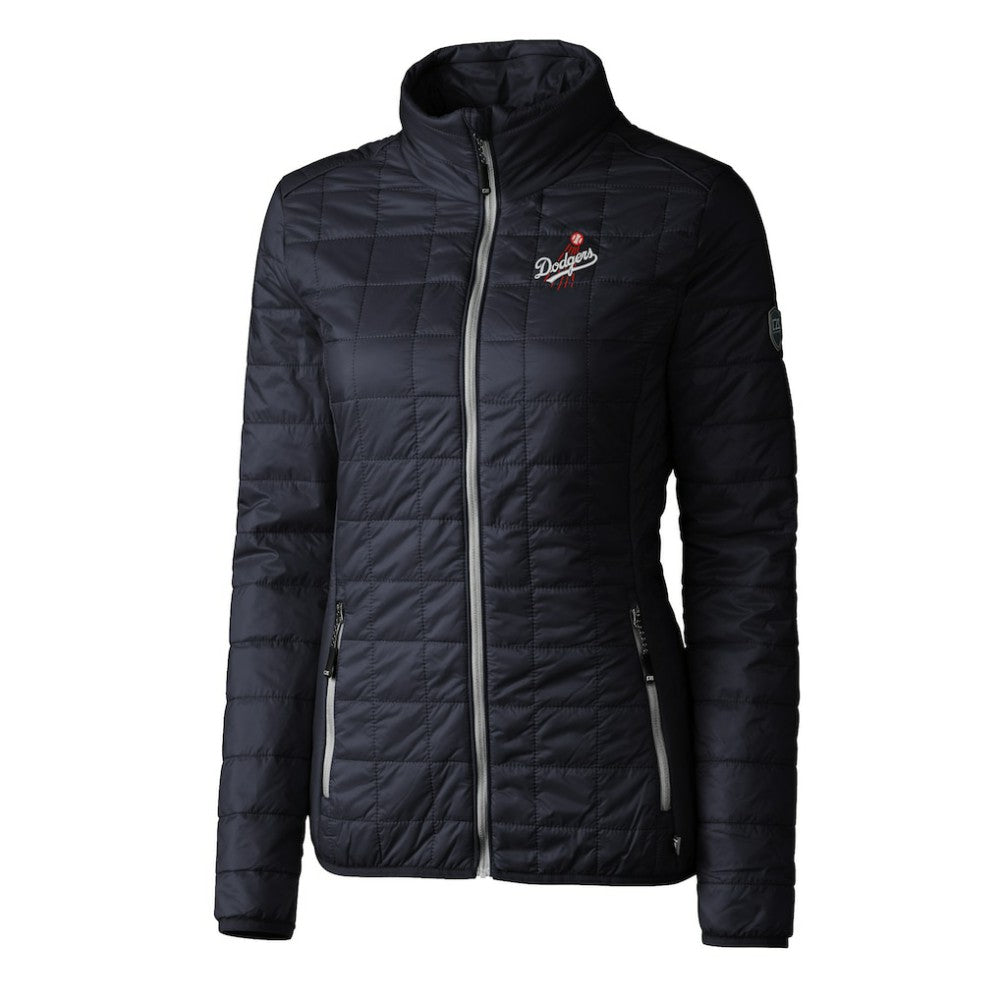 Los Angeles Dodgers Cutter & Buck Women's Rainier PrimaLoft Eco Insulated Full-Zip Puffer Jacket - MLB Jackets