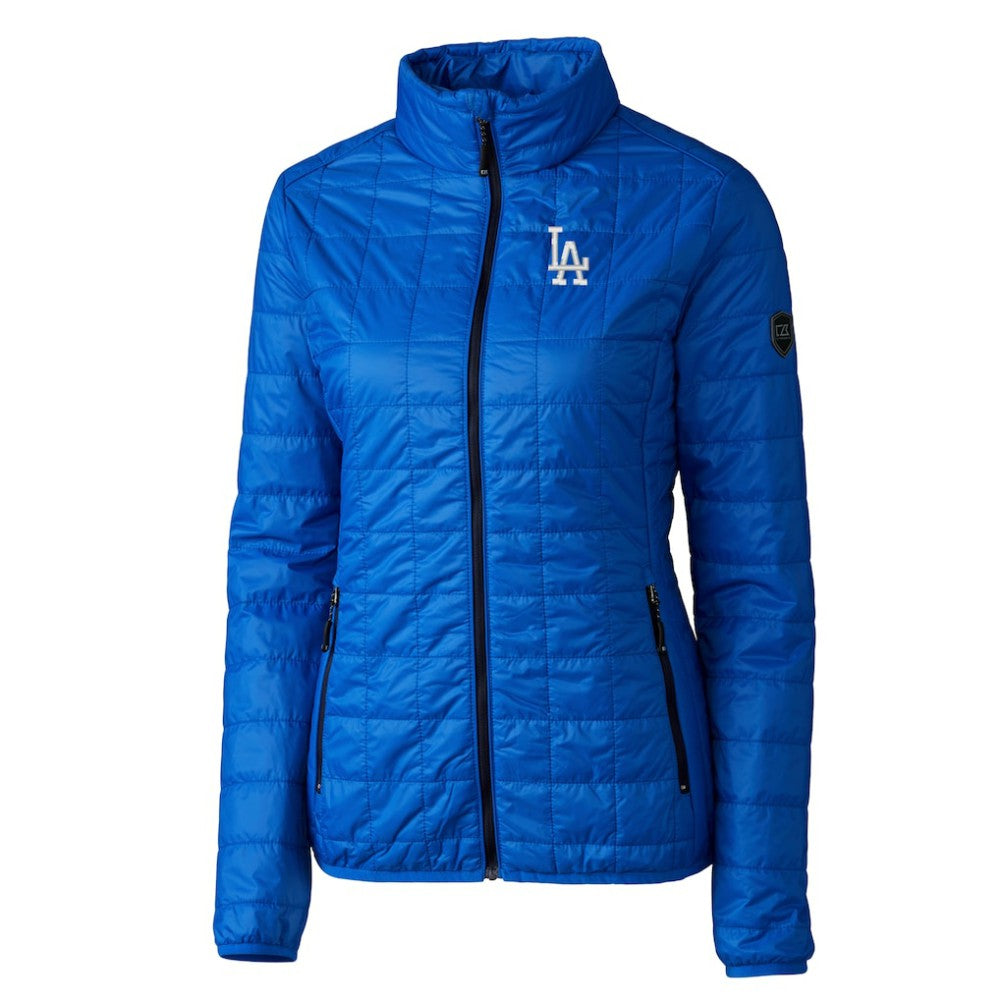 Los Angeles Dodgers Cutter & Buck Women's Rainier PrimaLoft Eco Insulated Full-Zip Puffer Jacket - MLB Jackets