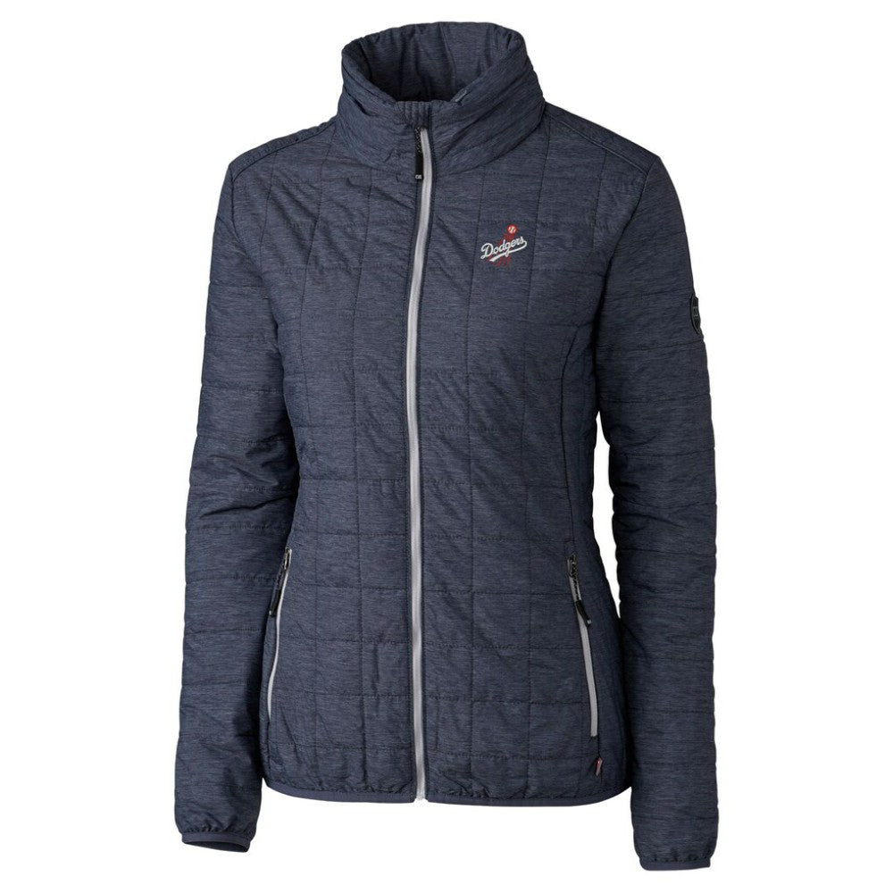 Los Angeles Dodgers Cutter & Buck Women's Rainier PrimaLoft Eco Insulated Full-Zip Puffer Jacket - MLB Jackets