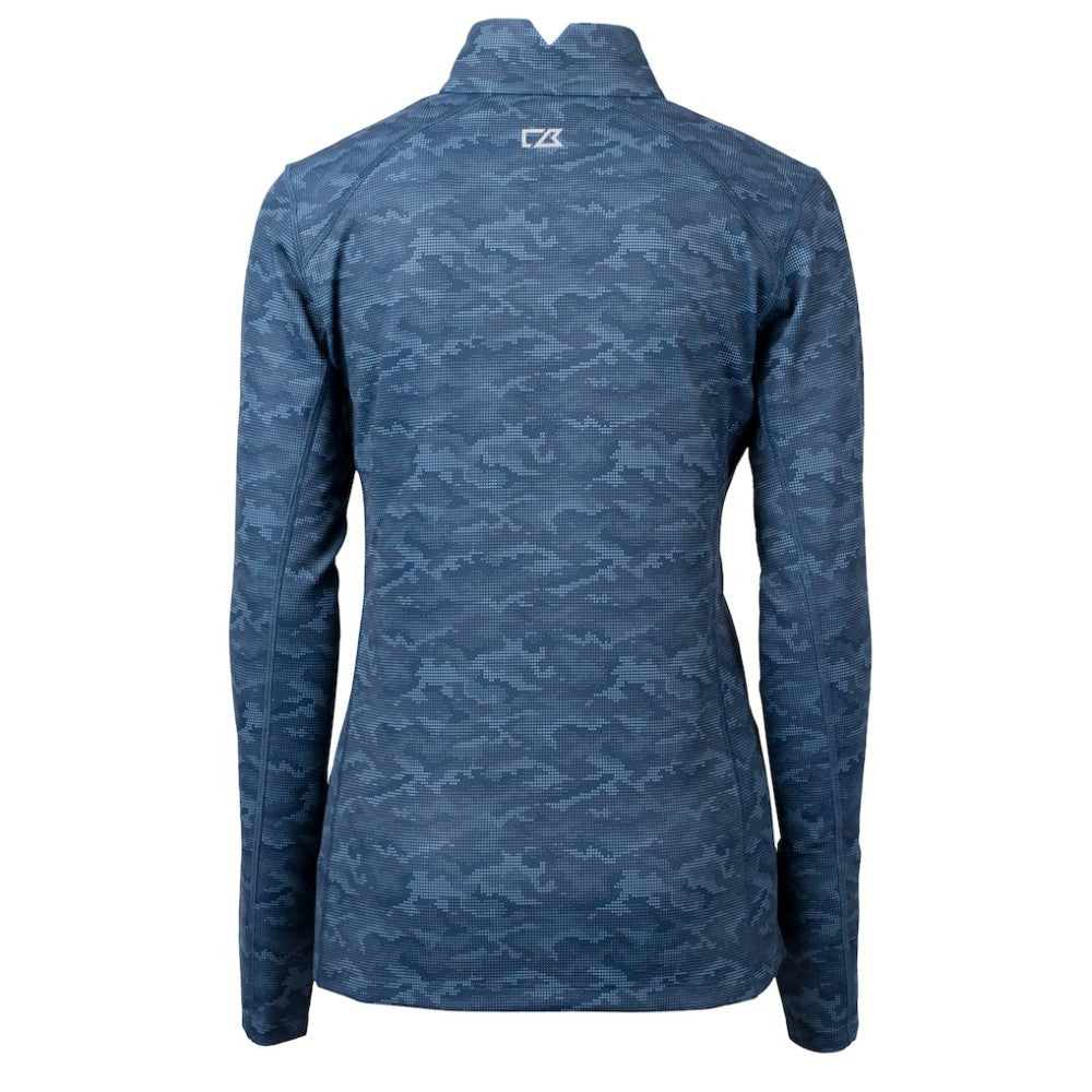 Seattle Mariners Cutter & Buck Women's  Traverse Camo Print Stretch Quarter-Zip Top - MLB Tops