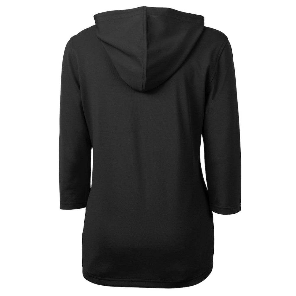 Pittsburgh Pirates Cutter & Buck Women's  DryTec Virtue Eco Pique Recycled 3/4-Sleeve Half-Zip Pullover Hoodie - MLB Hoodies
