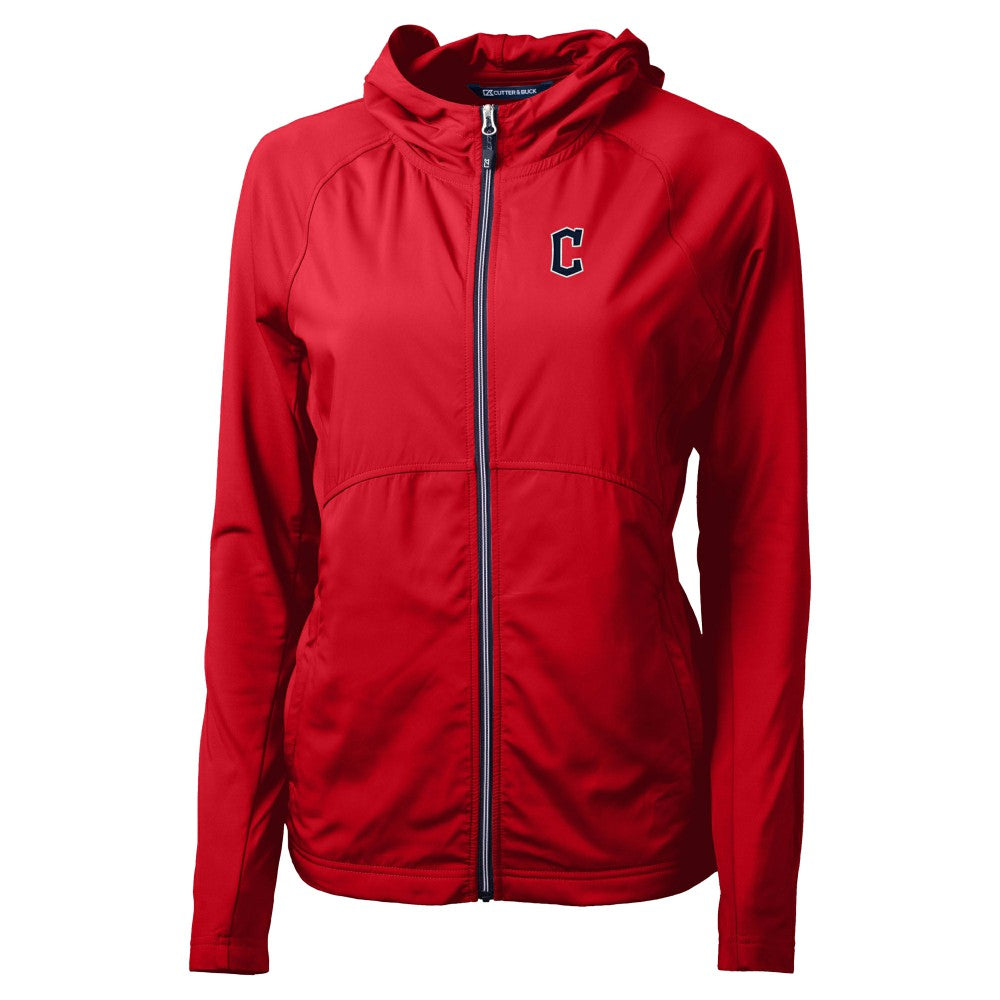 Cleveland Guardians Cutter & Buck Women's  Adapt Eco Knit Hybrid Recycled Full-Zip Hoodie - MLB Hoodies