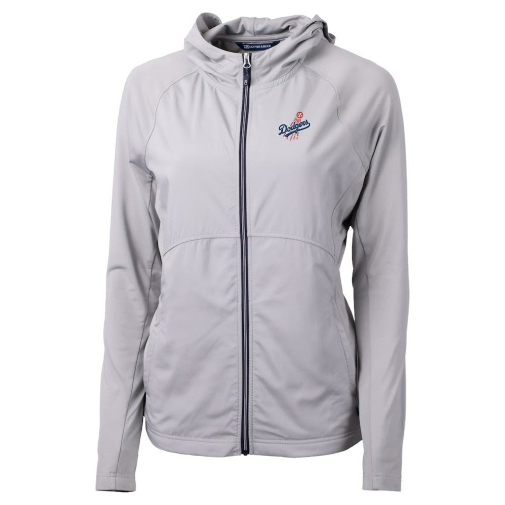 Los Angeles Dodgers Cutter & Buck Women's  Adapt Eco Knit Hybrid Recycled Full-Zip Hoodie - MLB Hoodies