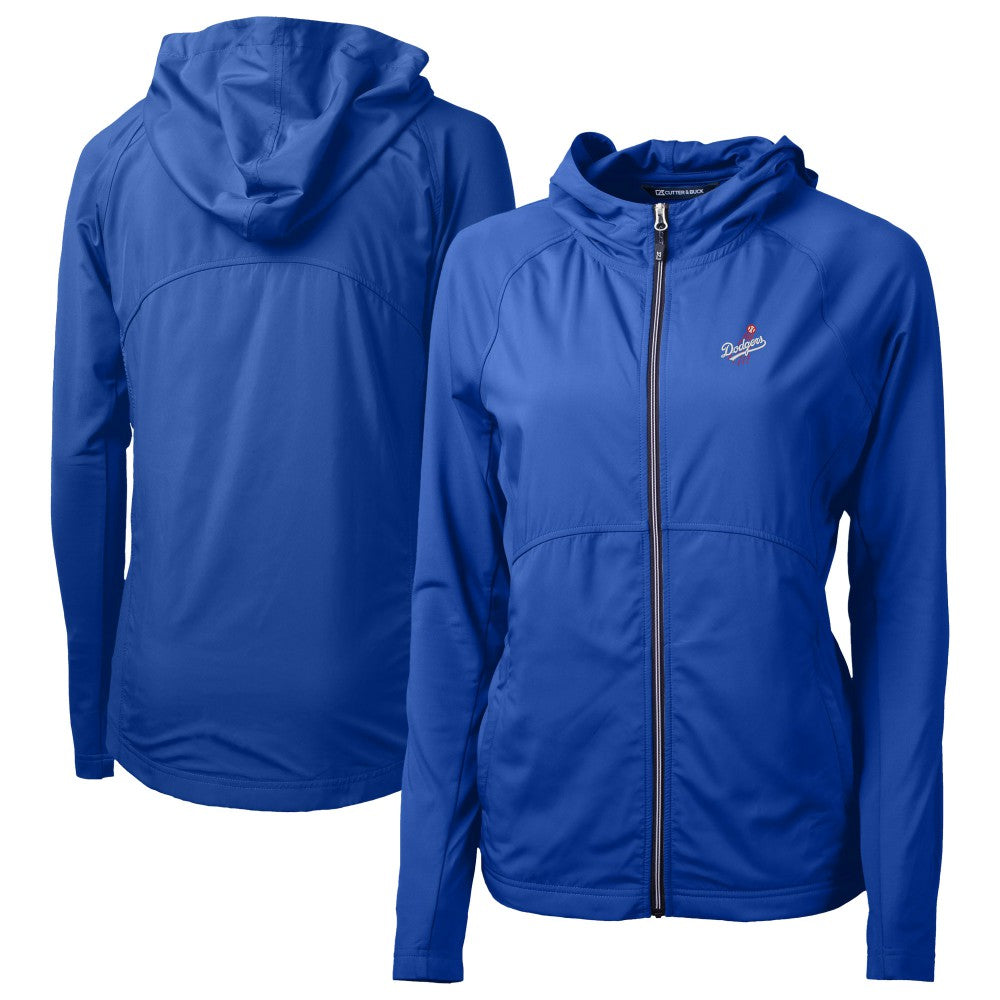 Los Angeles Dodgers Cutter & Buck Women's  Adapt Eco Knit Hybrid Recycled Full-Zip Hoodie - MLB Hoodies