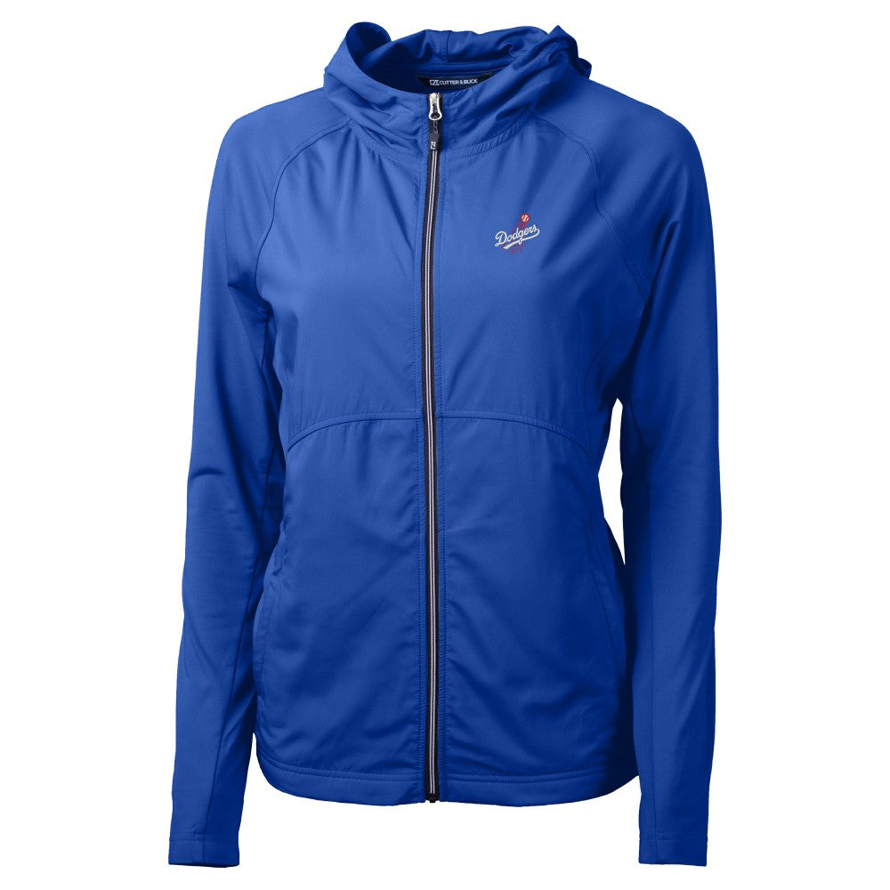 Los Angeles Dodgers Cutter & Buck Women's  Adapt Eco Knit Hybrid Recycled Full-Zip Hoodie - MLB Hoodies