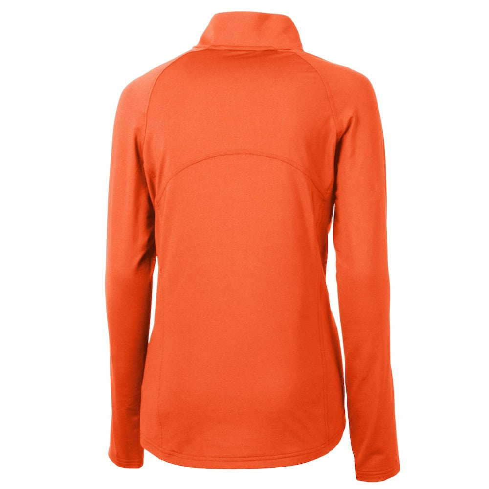 Baltimore Orioles Cutter & Buck Women's  DryTec Adapt Eco Knit Stretch Recycled Raglan Half-Zip Top - MLB Tops