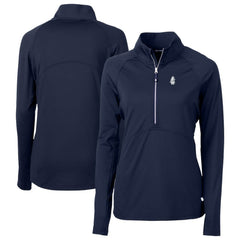 Chicago Cubs Cutter & Buck Women's Cooperstown Collection DryTec Adapt Eco Knit Stretch Recycled Raglan Half-Zip Top - MLB Tops