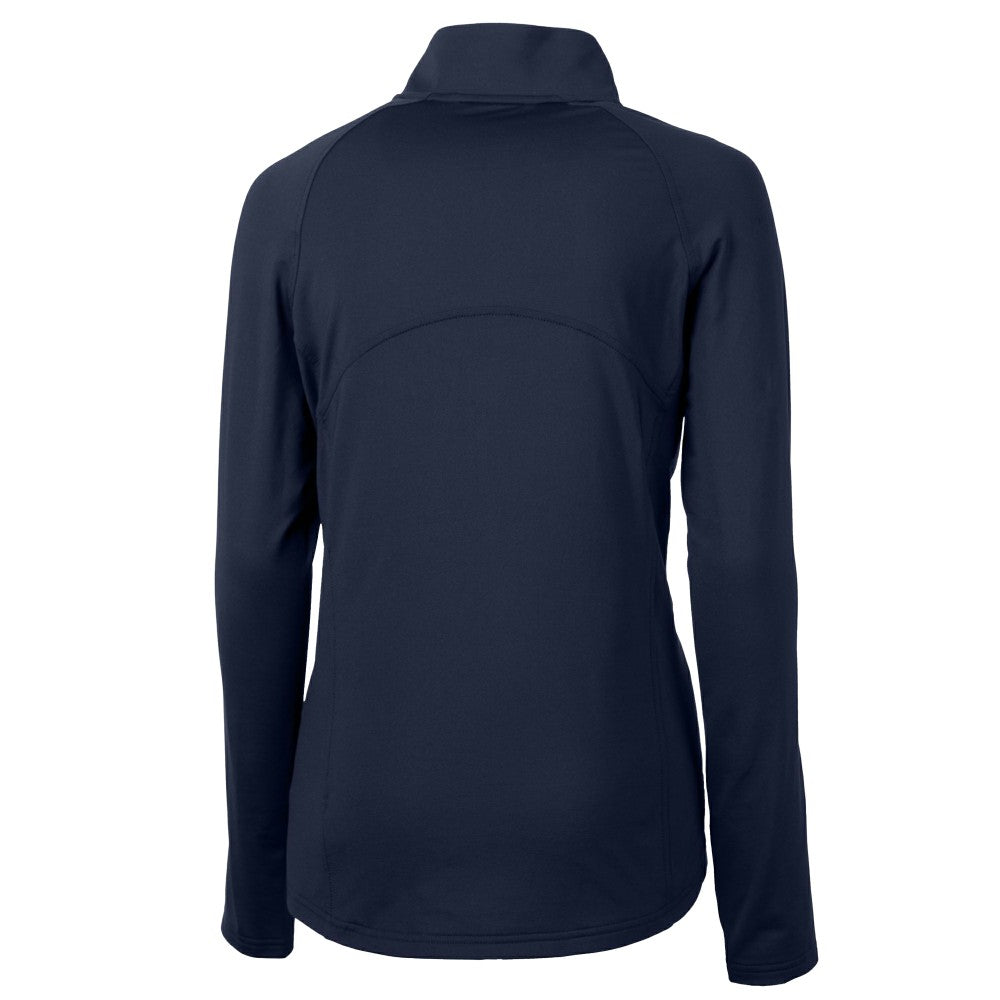 Cleveland Guardians Cutter & Buck Women's  DryTec Adapt Eco Knit Stretch Recycled Raglan Half-Zip Top - MLB Tops