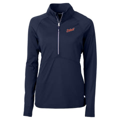 Detroit Tigers Cutter & Buck Women's  DryTec Adapt Eco Knit Stretch Recycled Raglan Half-Zip Top - MLB Tops