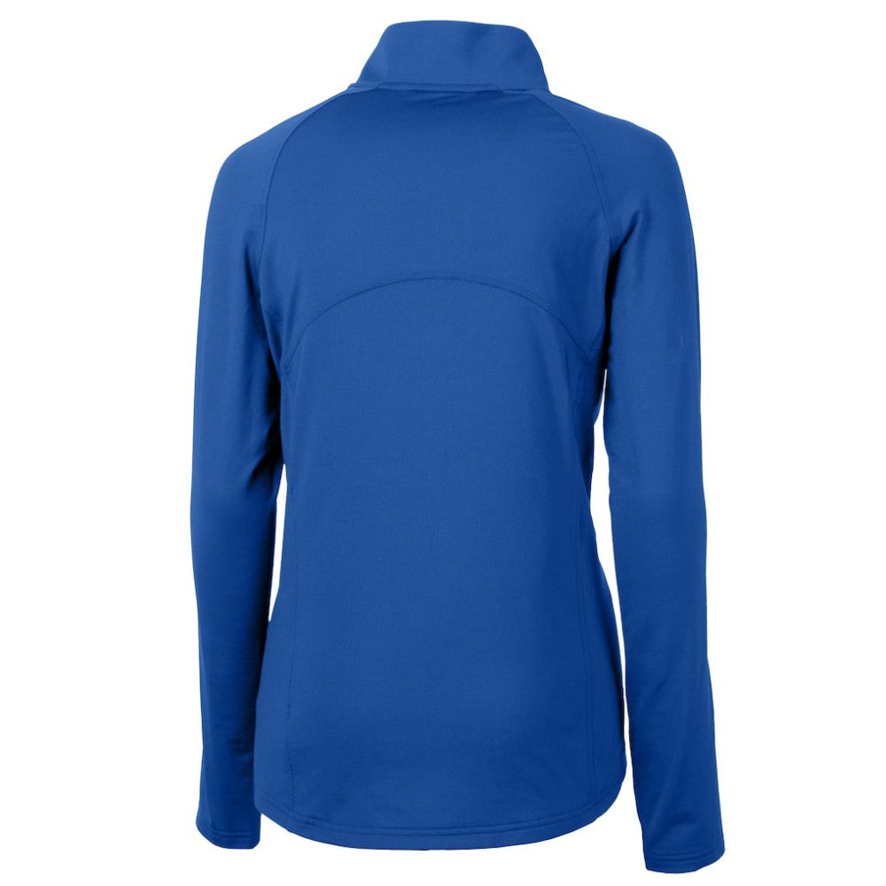 Los Angeles Dodgers Cutter & Buck Women's  DryTec Adapt Eco Knit Stretch Recycled Raglan Half-Zip Top - MLB Tops