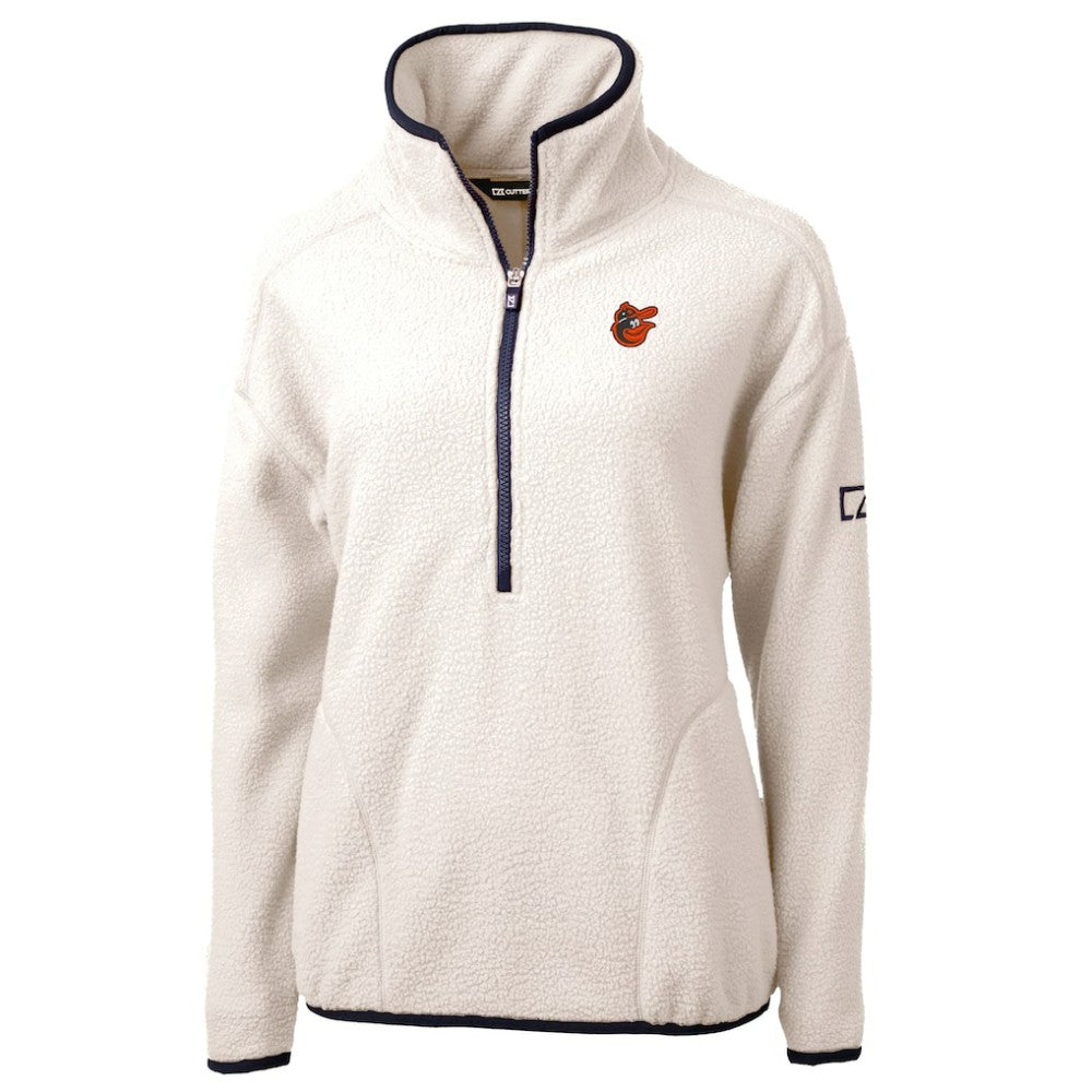 Baltimore Orioles Cutter & Buck Women's  Cascade Eco Sherpa Fleece Half-Zip Pullover Jacket - MLB Jackets