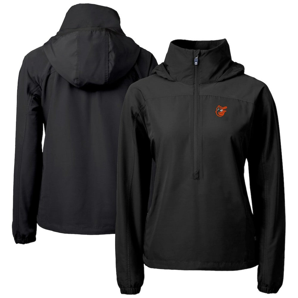 Baltimore Orioles Cutter & Buck Women's  Charter Eco Recycled Half-Zip Anorak Jacket - MLB Jackets