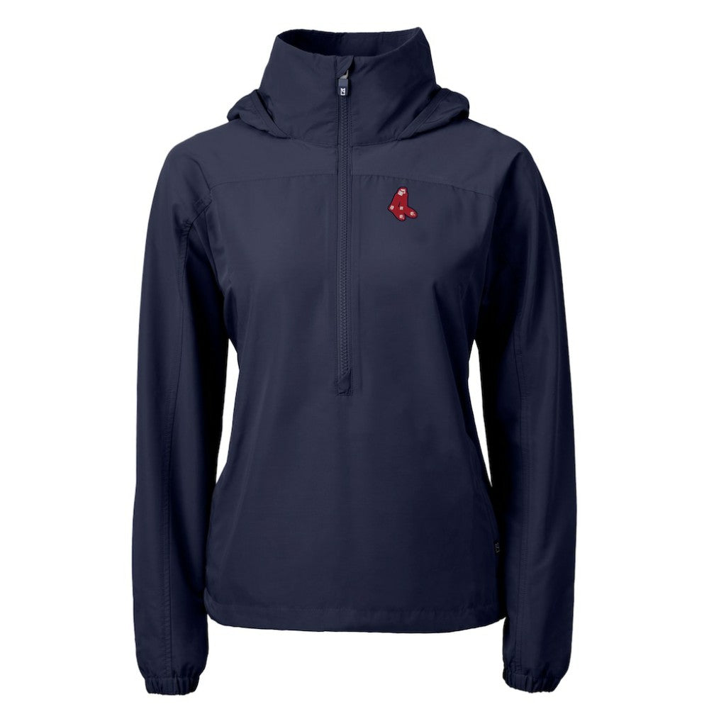 Boston Red Sox Cutter & Buck Women's  Charter Eco Recycled Half-Zip Anorak Jacket - MLB Jackets