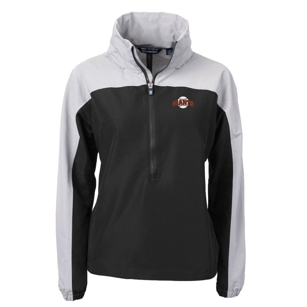 San Francisco Giants Cutter & Buck Women's  Charter Eco Recycled Half-Zip Anorak Jacket - MLB Jackets