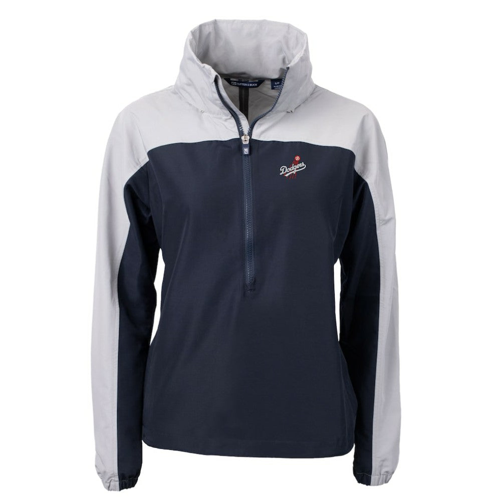 Los Angeles Dodgers Cutter & Buck Women's  Charter Eco Recycled Half-Zip Anorak Jacket - MLB Jackets