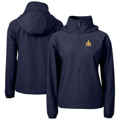 Seattle Mariners Cutter & Buck Women's  Charter Eco Recycled Half-Zip Anorak Jacket - MLB Jackets