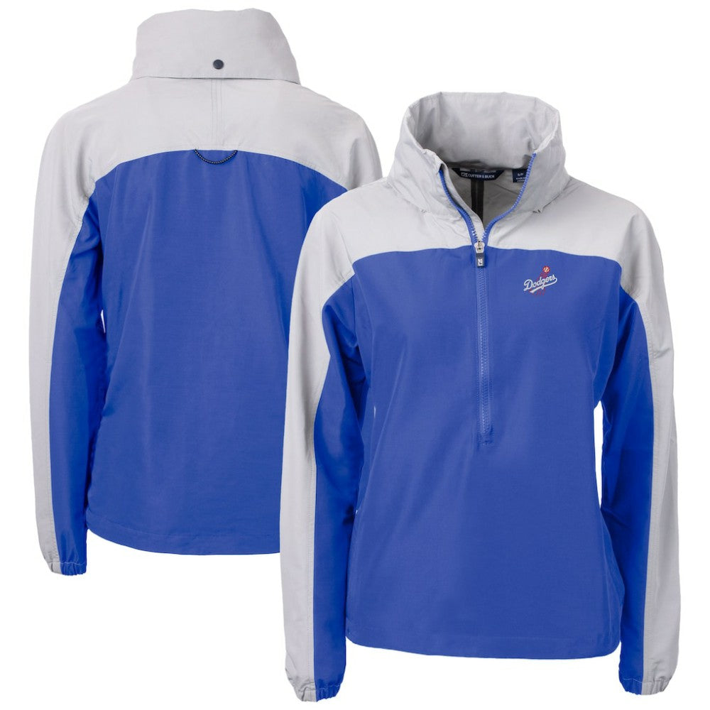 Los Angeles Dodgers Cutter & Buck Women's  Charter Eco Recycled Half-Zip Anorak Jacket - MLB Jackets