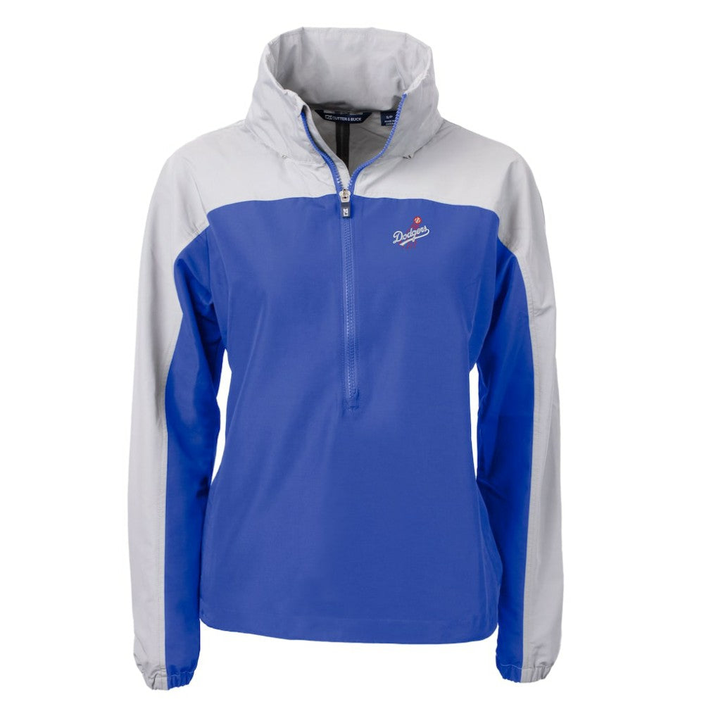 Los Angeles Dodgers Cutter & Buck Women's  Charter Eco Recycled Half-Zip Anorak Jacket - MLB Jackets