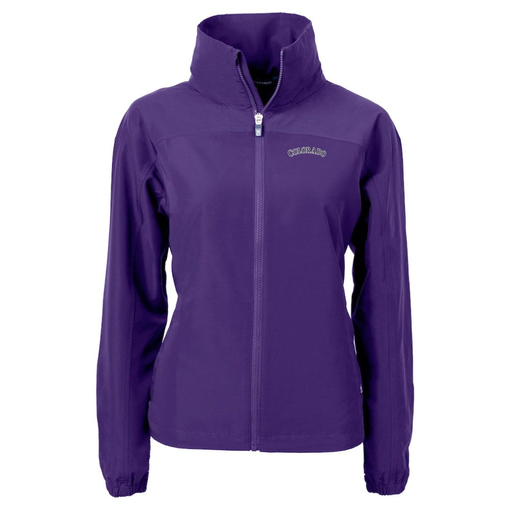 Colorado Rockies Cutter & Buck Women's Charter Eco Recycled Full-Zip Jacket - MLB Jackets