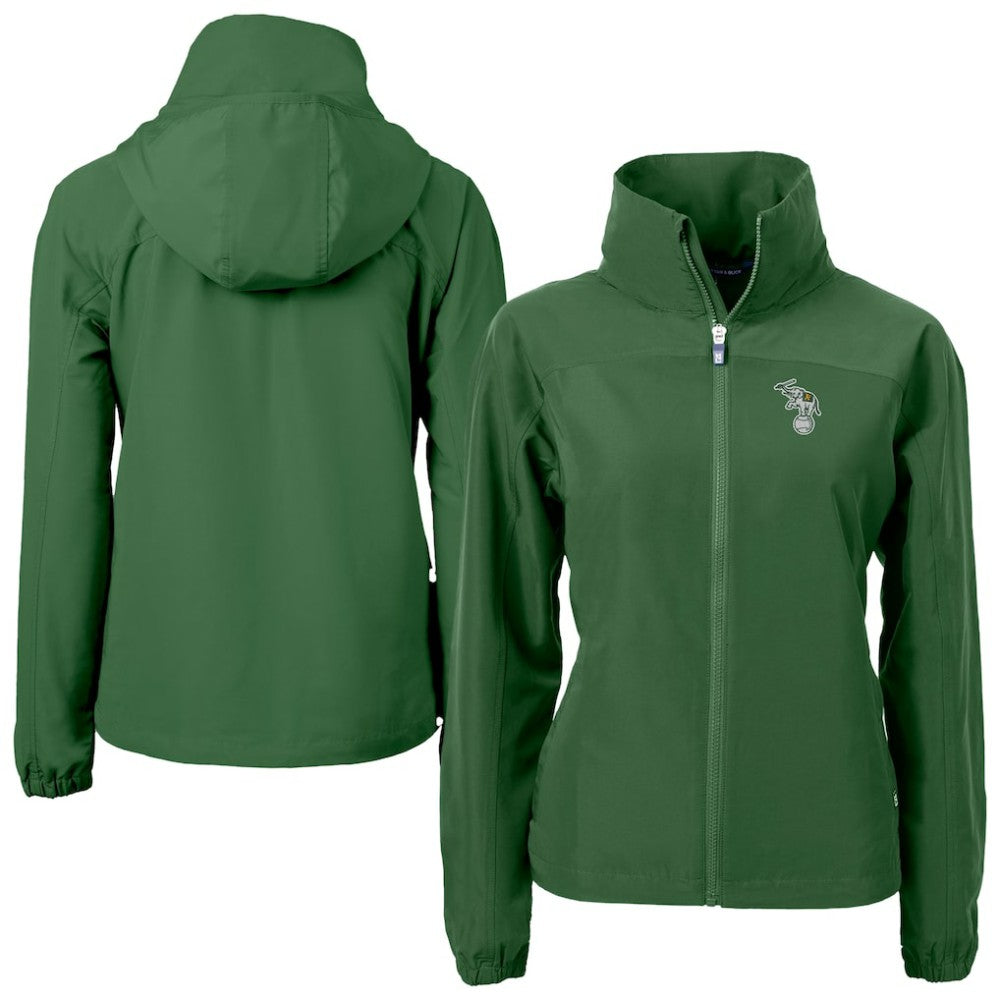 Athletics Cutter & Buck Women's Charter Eco Recycled Full-Zip Jacket - MLB Jackets