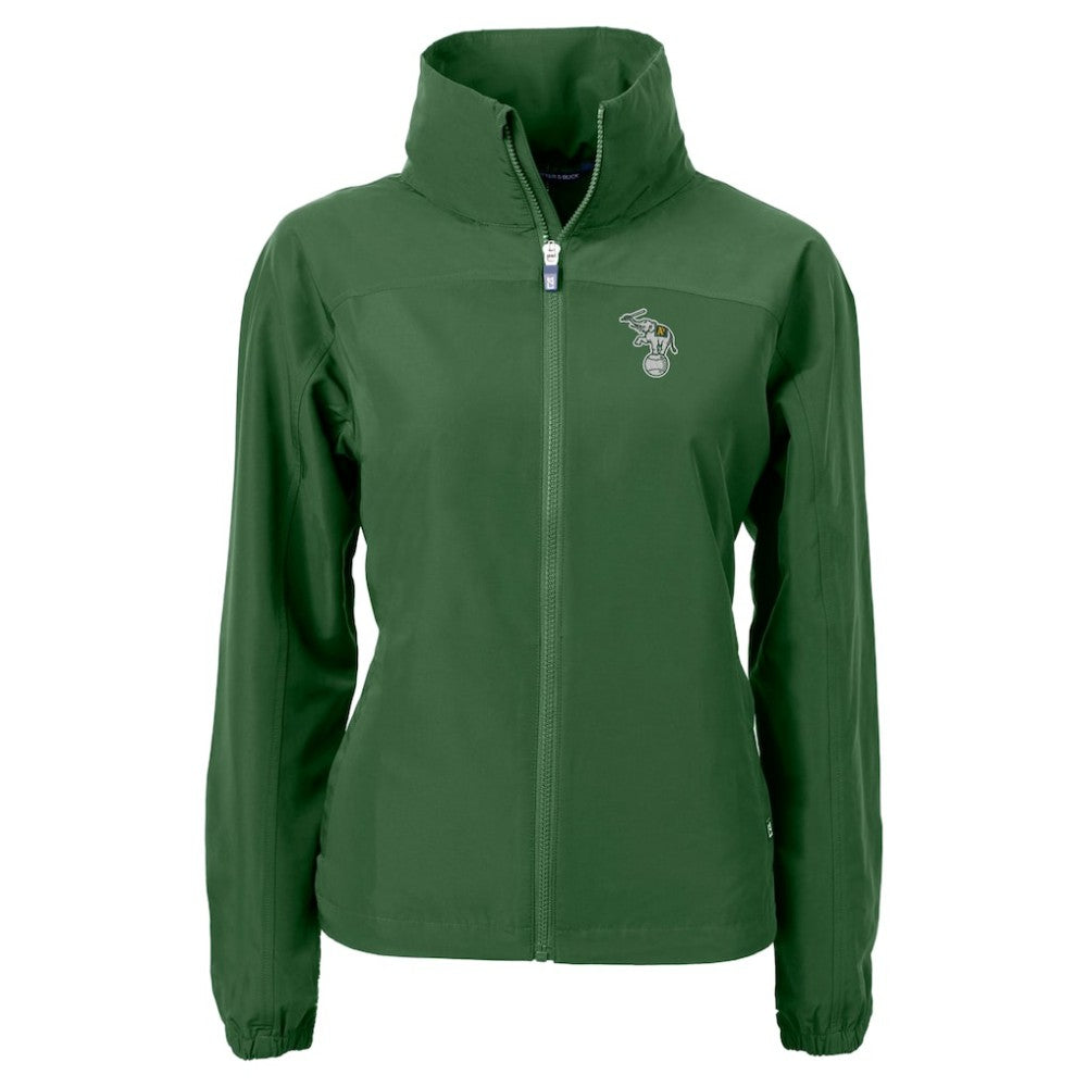 Athletics Cutter & Buck Women's Charter Eco Recycled Full-Zip Jacket - MLB Jackets
