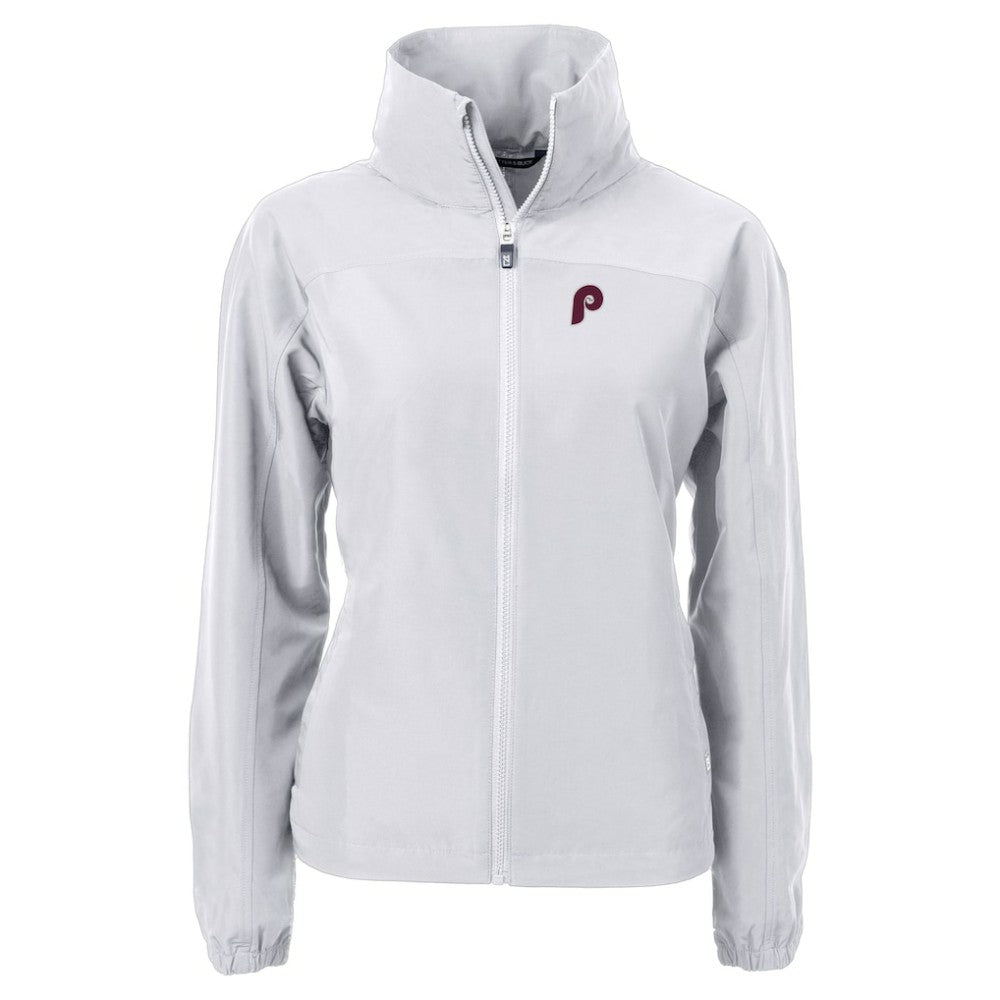 Philadelphia Phillies Cutter & Buck Women's Cooperstown Collection Charter Eco Recycled Full-Zip Jacket - MLB Jackets