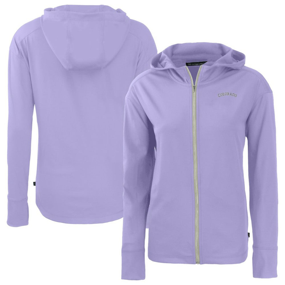 Colorado Rockies Cutter & Buck Women's  Daybreak Eco Recycled Full-Zip Hoodie Jacket - MLB Jackets