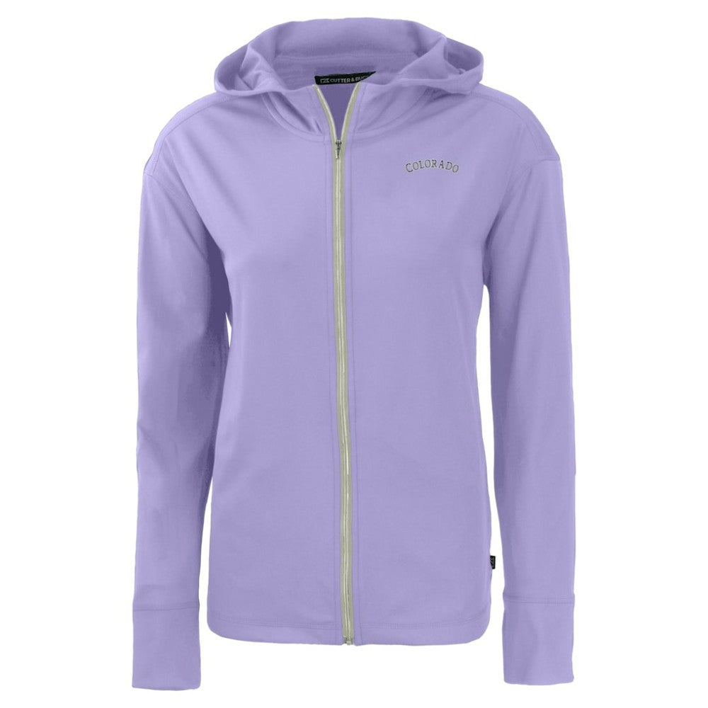 Colorado Rockies Cutter & Buck Women's  Daybreak Eco Recycled Full-Zip Hoodie Jacket - MLB Jackets