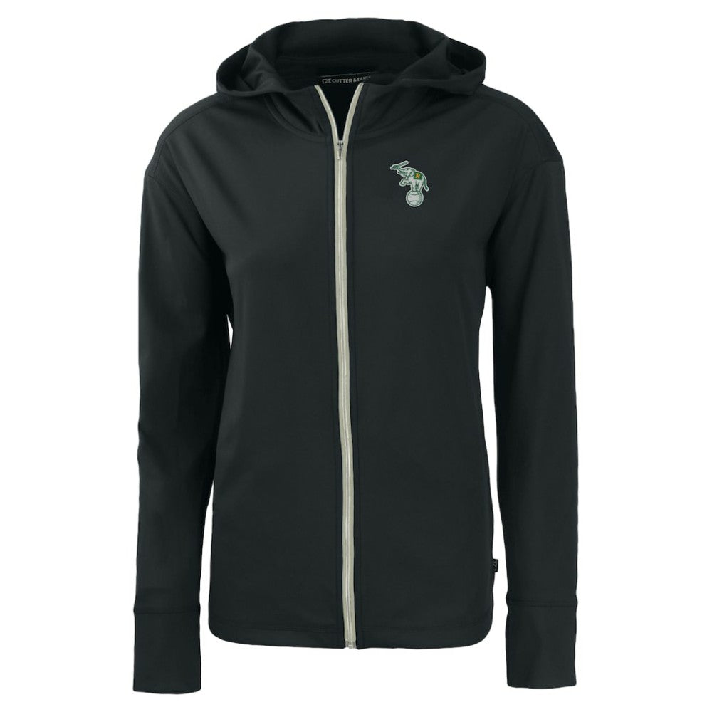 Athletics Cutter & Buck Women's Daybreak Eco Recycled Full-Zip Hoodie Jacket - MLB Jackets