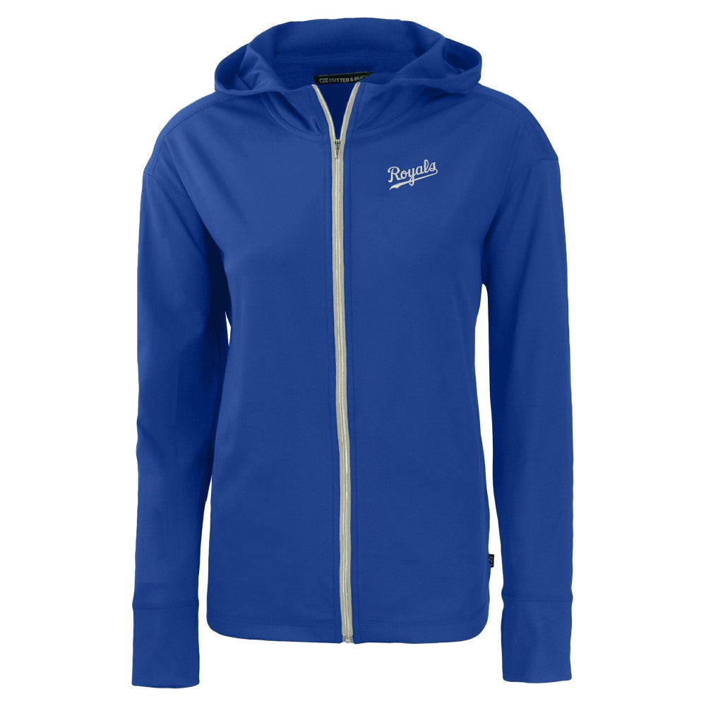 Kansas City Royals Cutter & Buck Women's  Daybreak Eco Recycled Full-Zip Hoodie Jacket - MLB Jackets