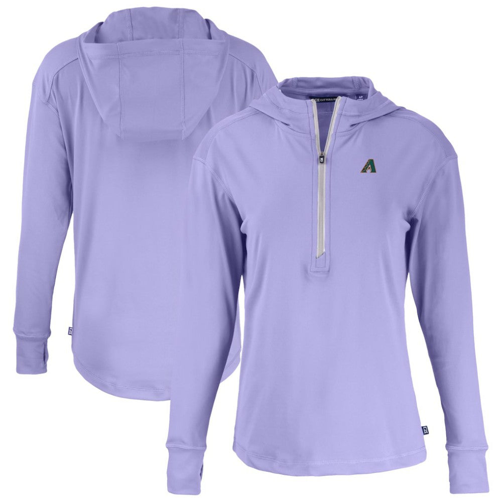 Arizona Diamondbacks Cutter & Buck Women's Daybreak Eco Recycled Half-Zip Hoodie - MLB Hoodies
