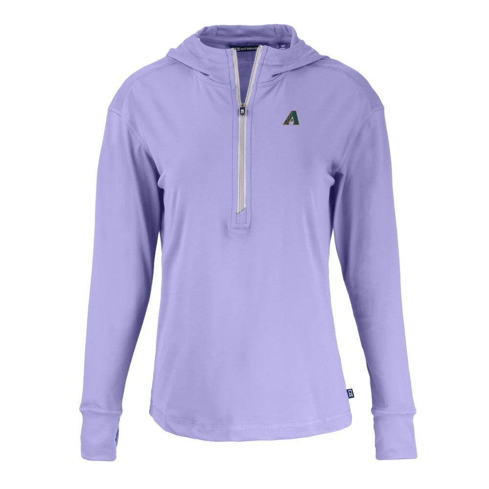 Arizona Diamondbacks Cutter & Buck Women's Daybreak Eco Recycled Half-Zip Hoodie - MLB Hoodies