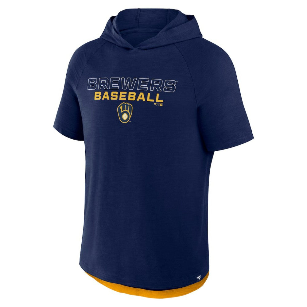 Milwaukee Brewers Fanatics Clubhouse Optimal Play Raglan Hoodie T-Shirt - MLB Hoodies