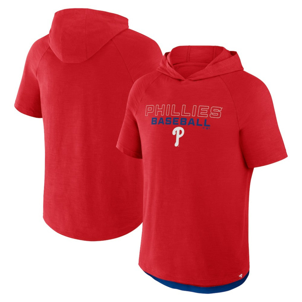 Philadelphia Phillies Fanatics Clubhouse Optimal Play Raglan Hoodie T-Shirt - MLB Hoodies