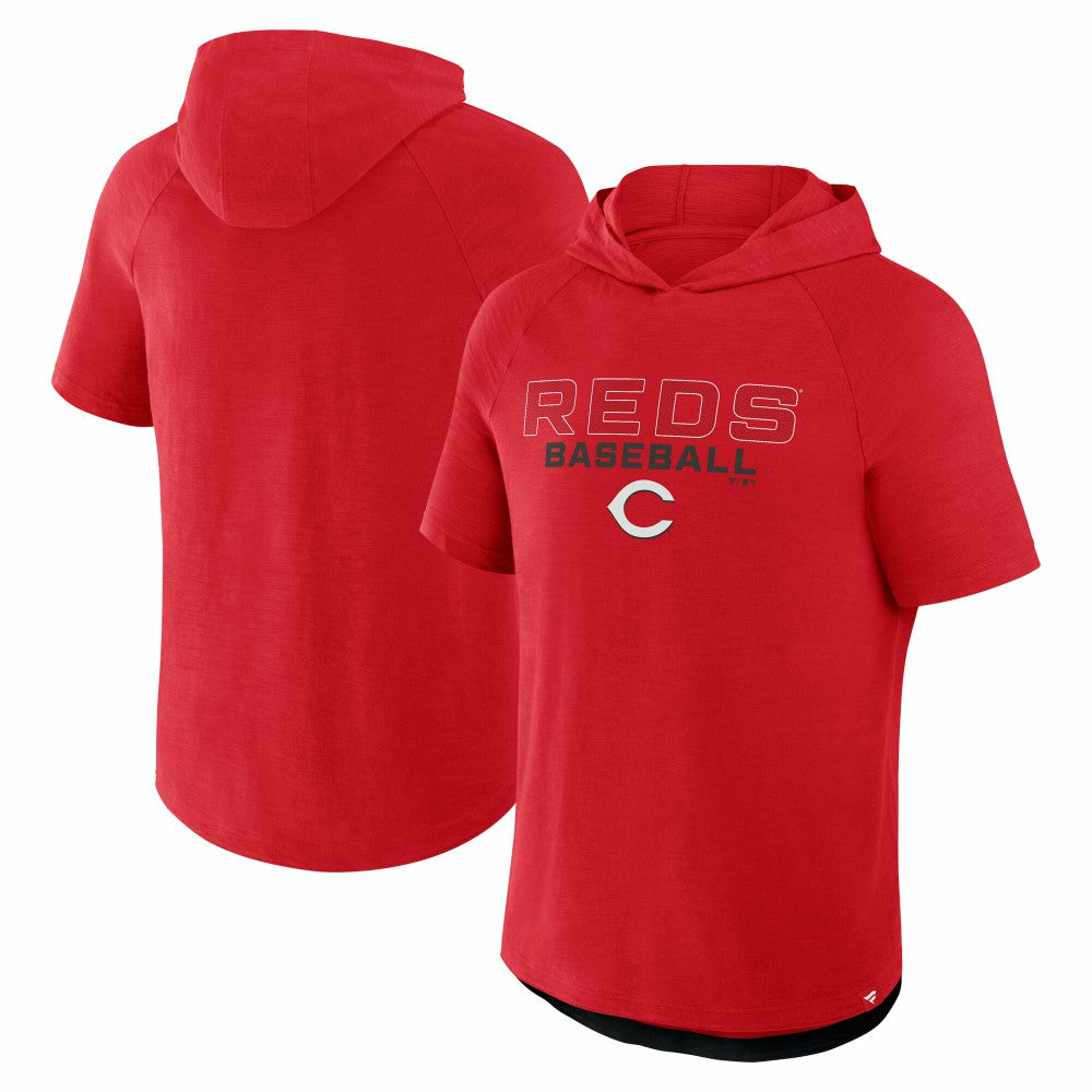 Cincinnati Reds Fanatics Clubhouse Optimal Play Raglan Hoodie T-Shirt - MLB Hoodies